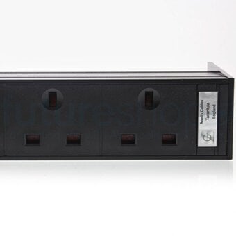 Merlin 'Black widow' classic vintage 9 way UK mains power block.