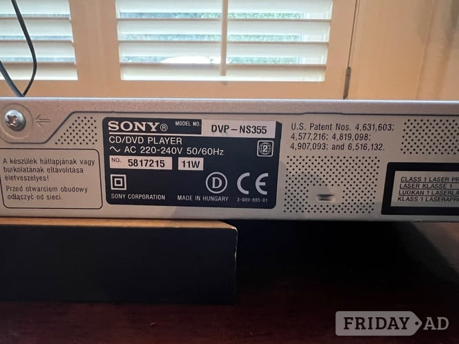 Hastings Sony DVD player with Remote - DVP- NS355
