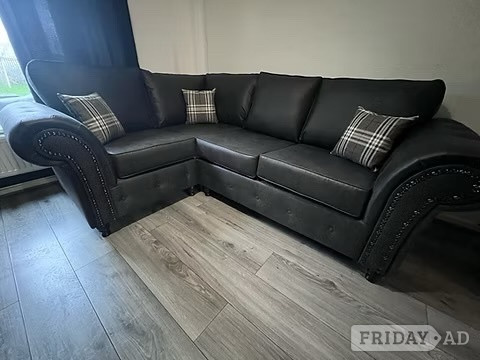 Rotherham 1 CORNER 2 OAKLAND SOFA IN GLENEAGLES CHARCOAL FABRIC