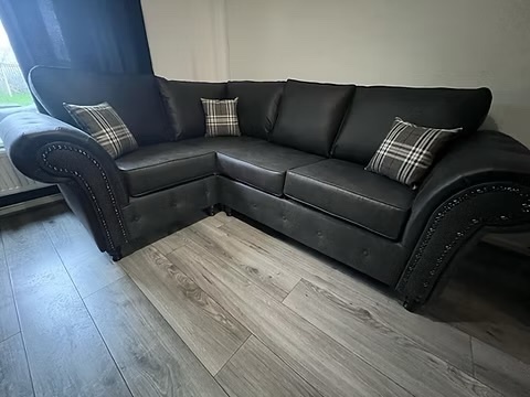 Rotherham 1 CORNER 2 OAKLAND SOFA IN GLENEAGLES CHARCOAL FABRIC