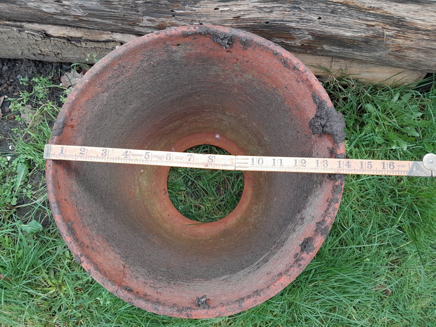 Vintage Rhubarb Kale Forcer Terracotta Planter Cottage Garden - Garden