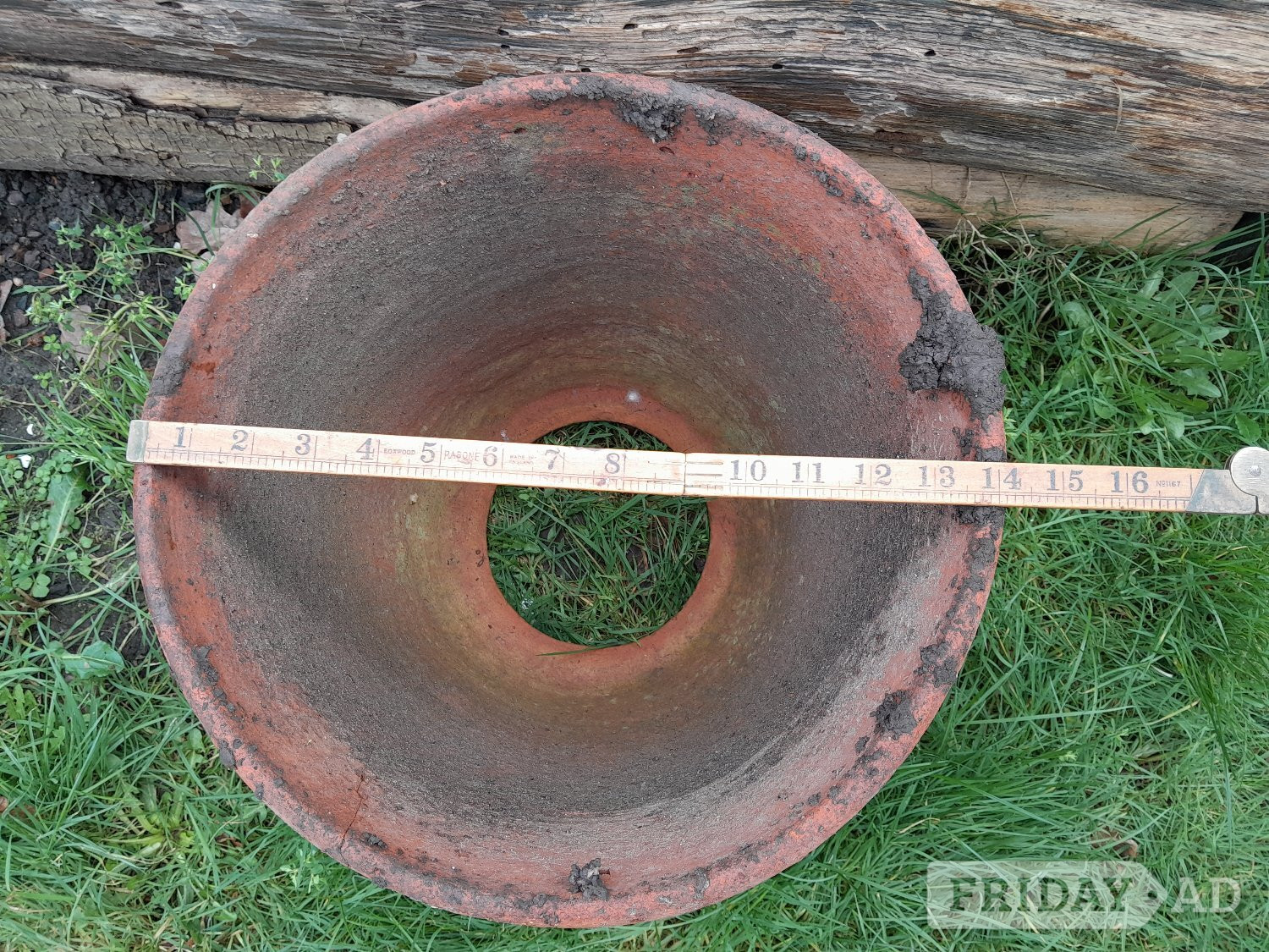 Vintage Rhubarb Kale Forcer Terracotta Planter Cottage Garden - Garden