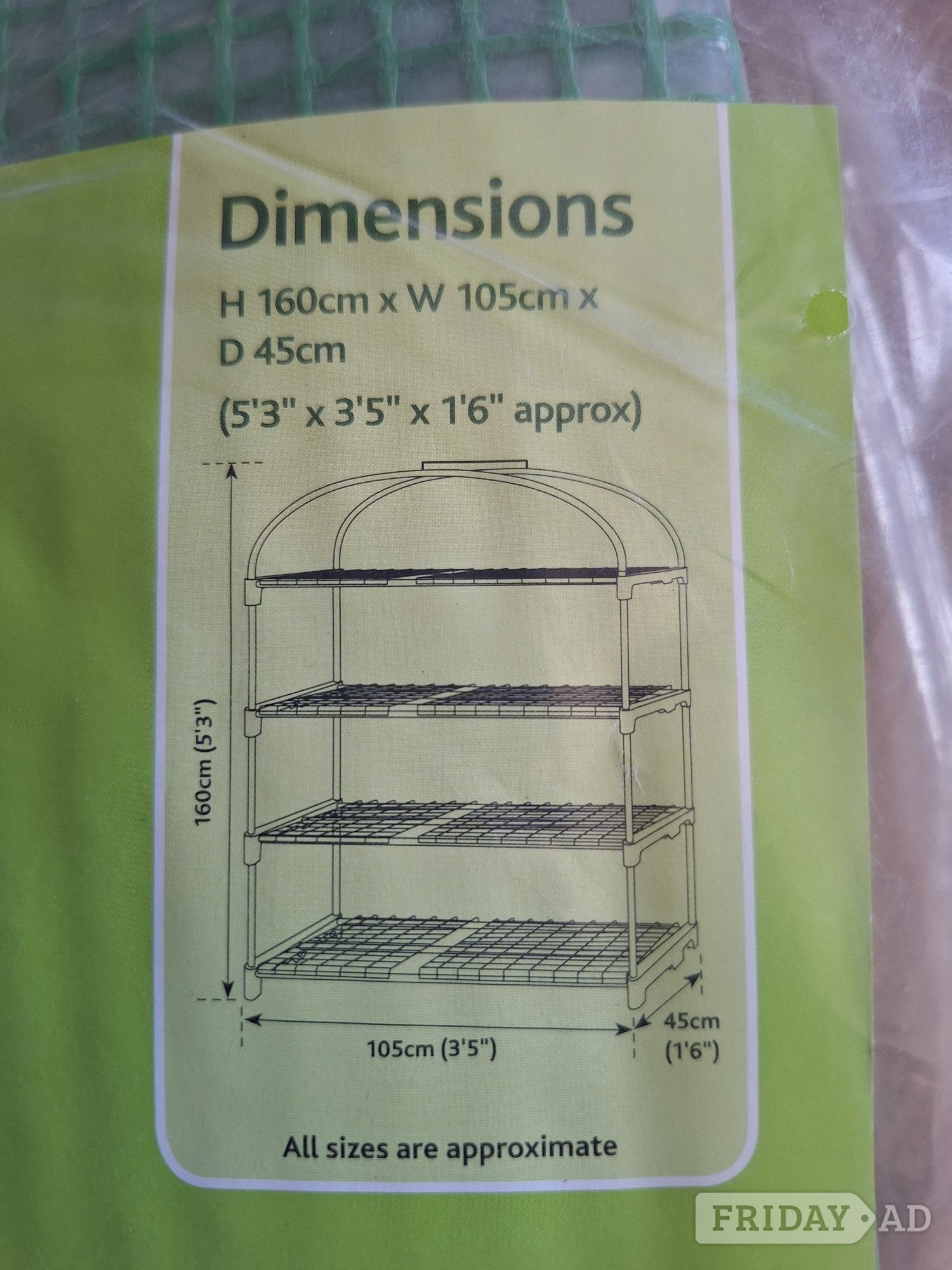 Northampton Grow it Replacement 4 tier Growhouse cover
