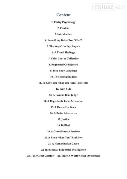 Download 'Poetry Of Humane Psychology' For Only £3.00