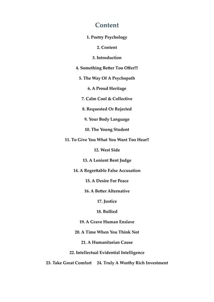 Download 'Poetry Of Humane Psychology' For Only £3.00