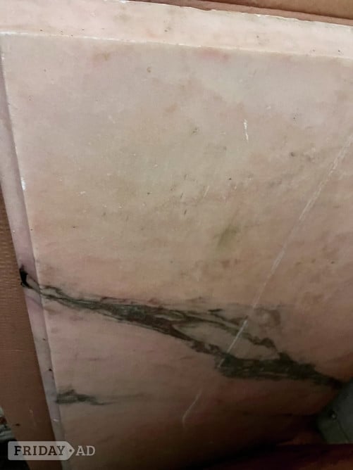 Marble Table Tops  Rose Coral /Black Grey Variegated ( 3 )