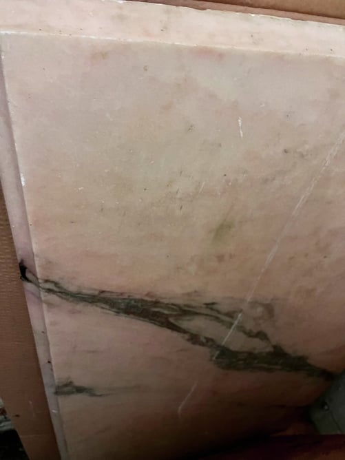 Marble Table Tops  Rose Coral /Black Grey Variegated ( 3 )
