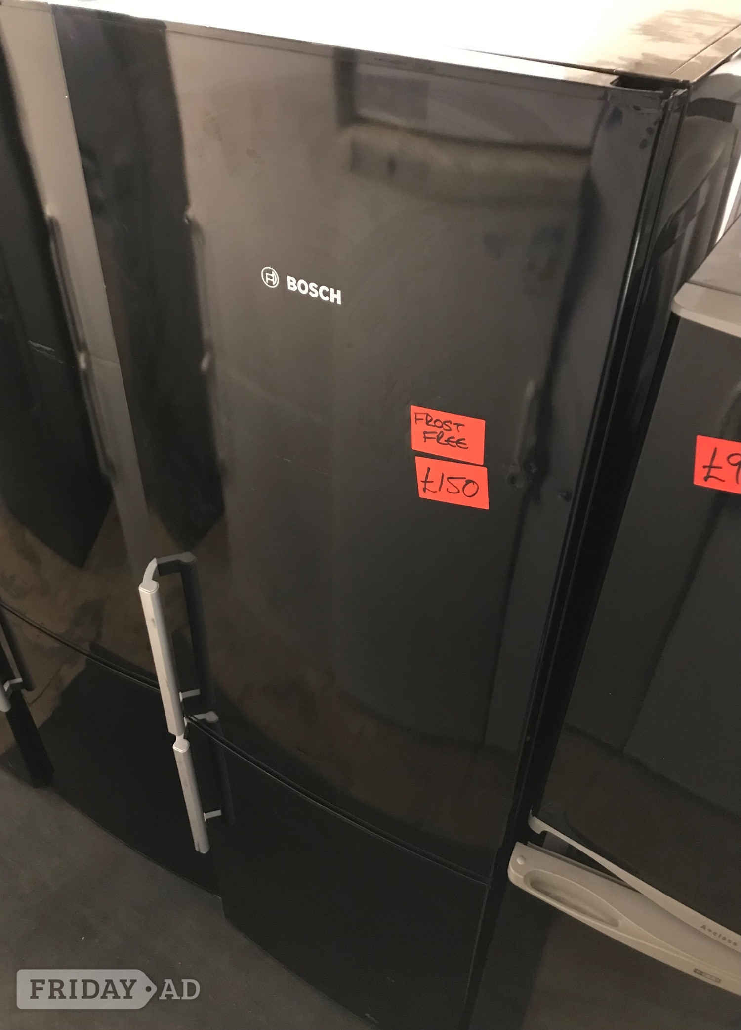 Bosch black frost free fridge freezer  in Potters Bar