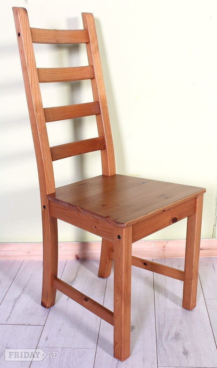Delivery Options - Set Of 6 Ikea Pine Ladder Back Kitchen Chairs