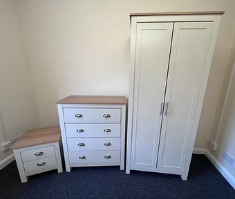 LANCASTER 3 PIECE BEDROOM SET - CREAM