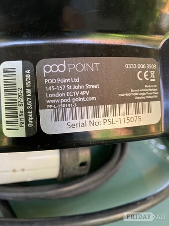 ELECTRIC plug in CAR CHARGER POD POINT.Ideal for off peak tariff