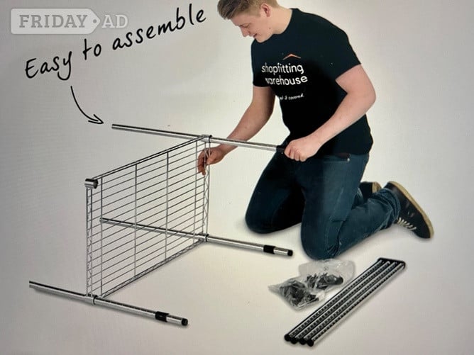 Chrome Storage Rack Easy Build Unit with four shelves  in Eastbourne