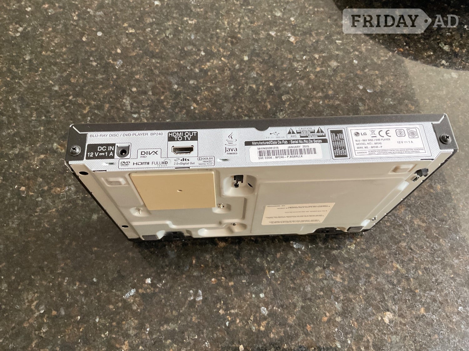 LG Blu-Ray DVD player