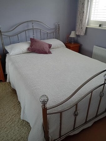 Callie Chrome Metal Double Bed