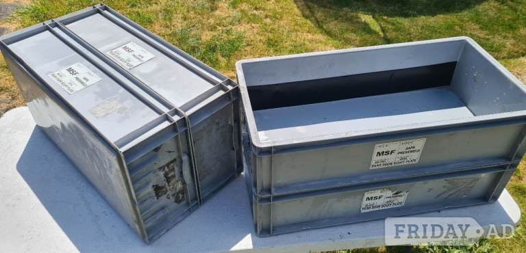 80x40x20cm SUPER STRONG used plastic storage moving tote boxes 