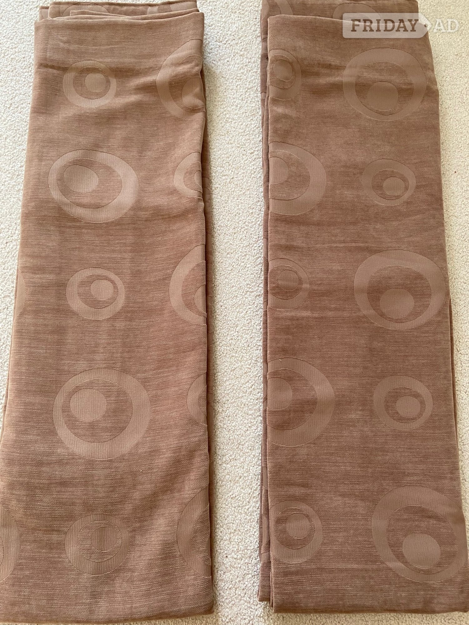 High style furnishing ready made brown curtains 46" x 72 " long w in Harrow