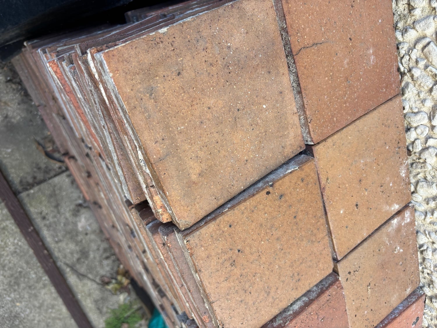 370x Reclaimed Red Quarry Tiles 6x6" (150x150mm) - Victorian ter - DIY