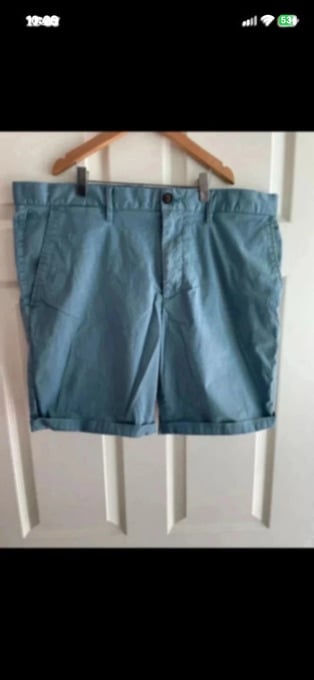 Fat face Washed Blue chino shorts in size W38