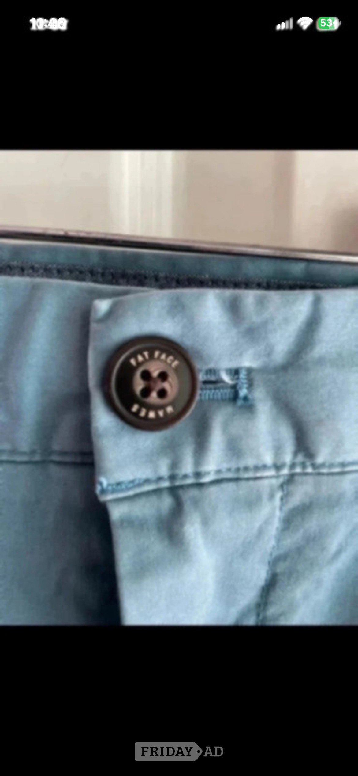 Fat face Washed Blue chino shorts in size W38