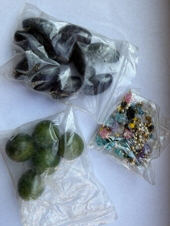 3 packets of beads