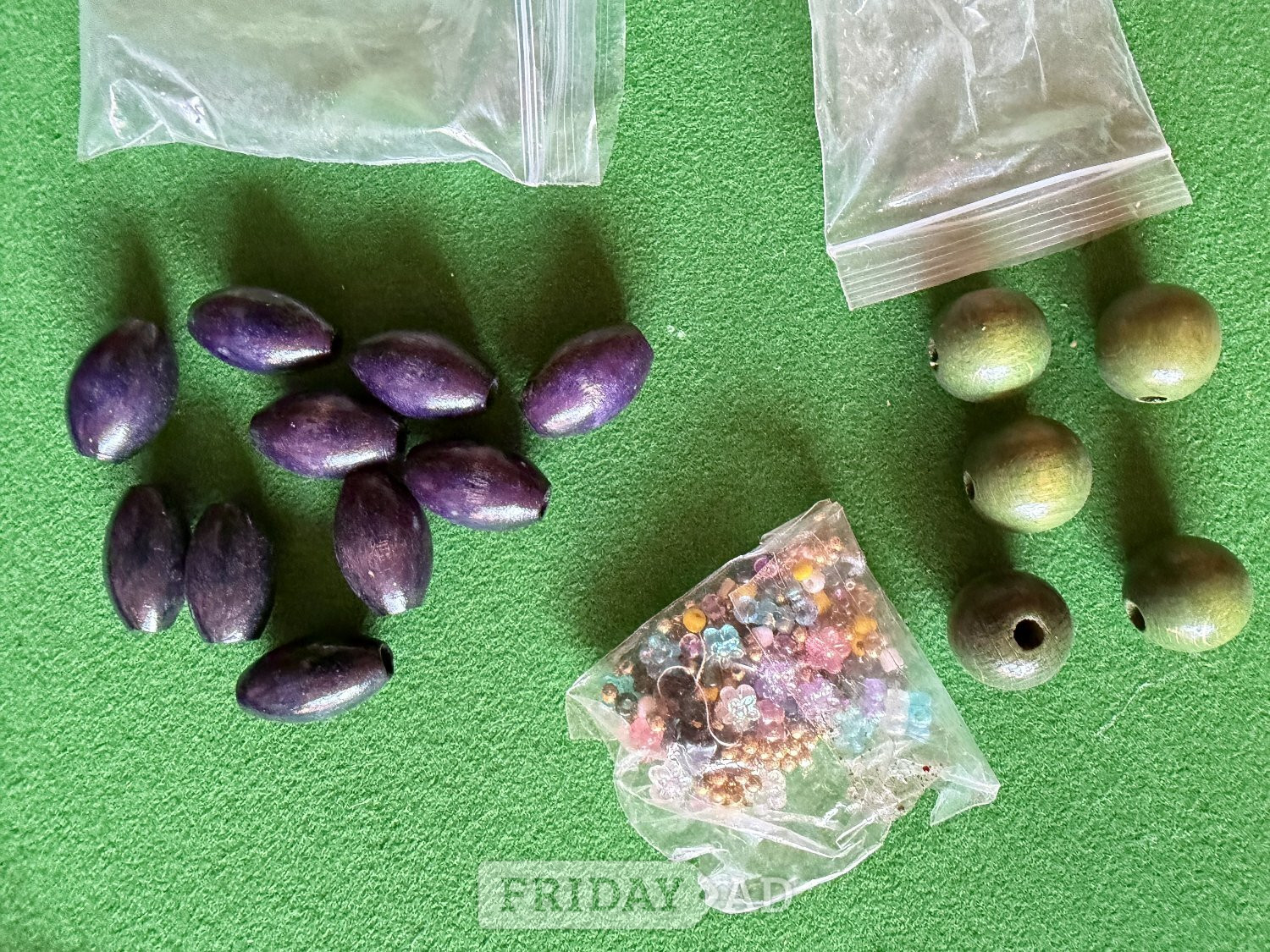 3 packets of beads