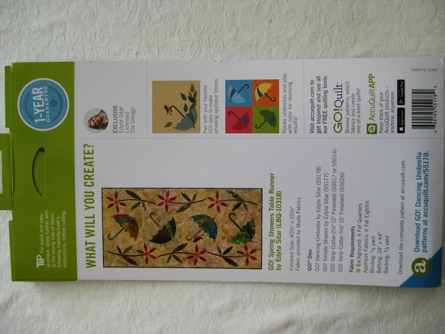 Seaford 'Accuquilt Go! Dancing Umbrella by Edyta Sittar