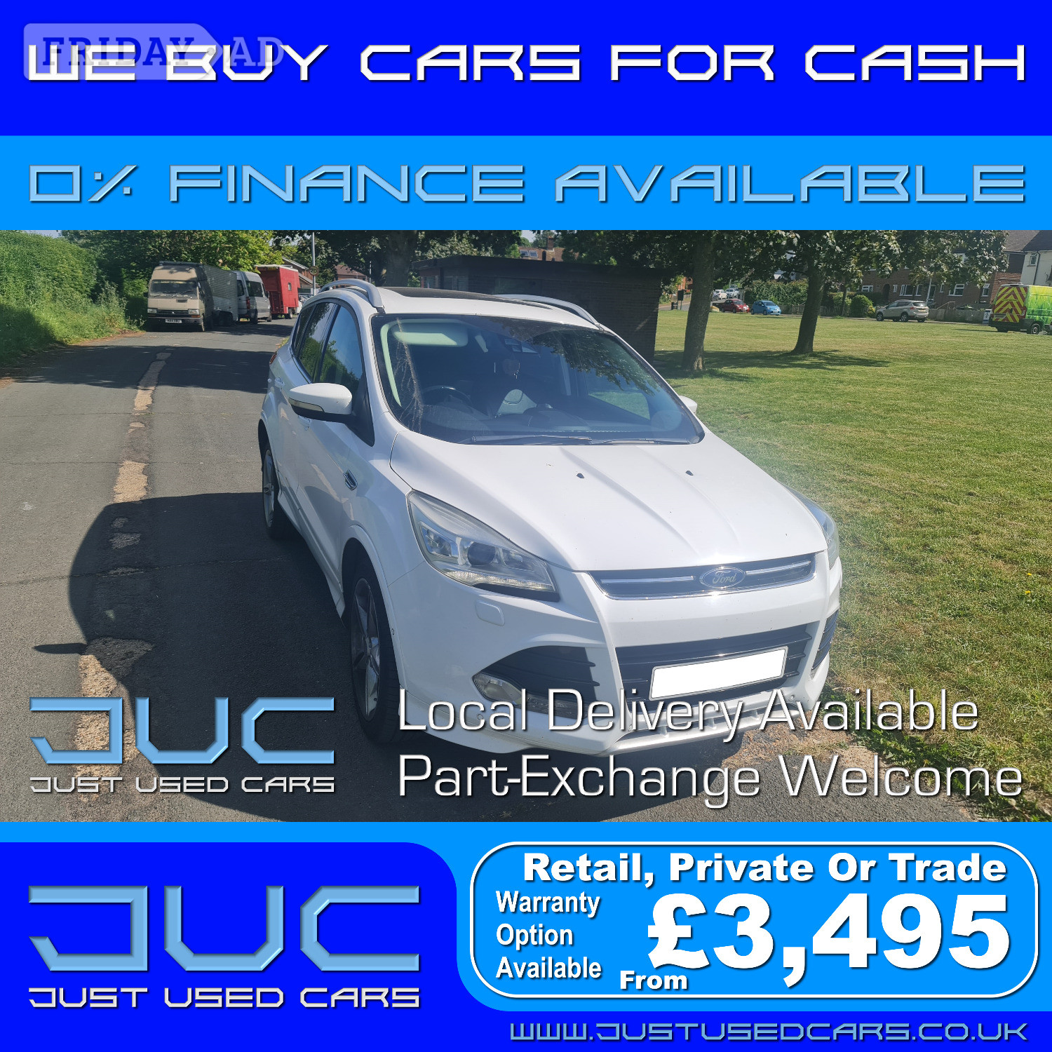 Ford Kuga 2.0 TDCI Titanium X 4x4 SUV (Manual Diesel) 14 Reg 2014 in Lewes