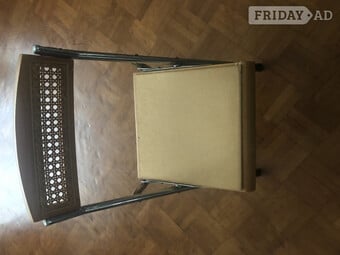 Folding stool : kids or footrest 11” X 11” X 21” high back.   Calls only