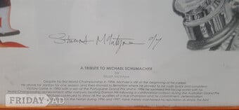 FORMULA1 MICHAEL SCHUMACHER TRIBUTE PRINT