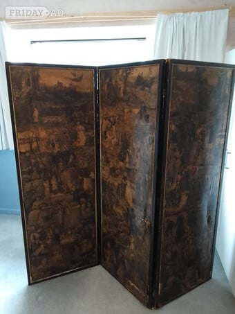 Victorian Decoupage Folding Screen
