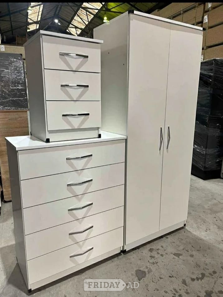 2 door wardrobe closet drawer bedside  in Bradford-On-Avon