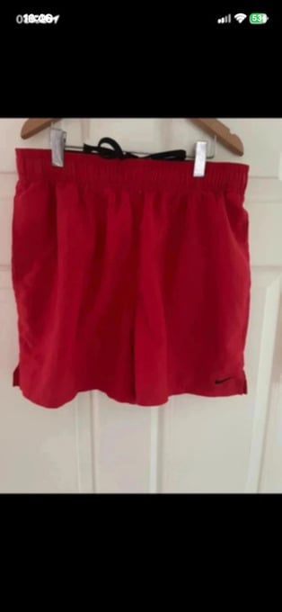 Vintage Nike activewear Shorts Mesh Lined Red Size Medium