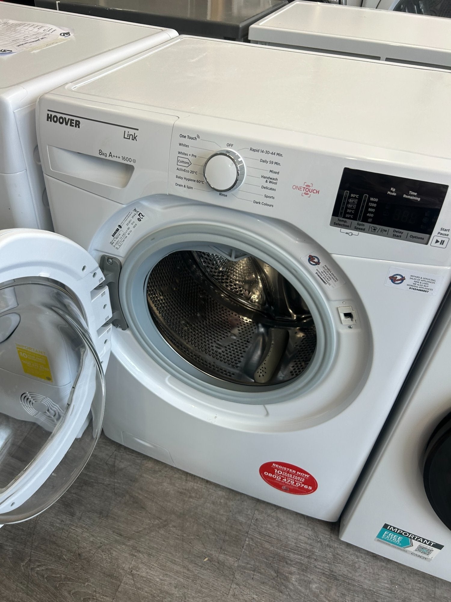 HOOVER 8KG WASHING MACHINE