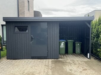 Premium Charred Timber Garden Shed