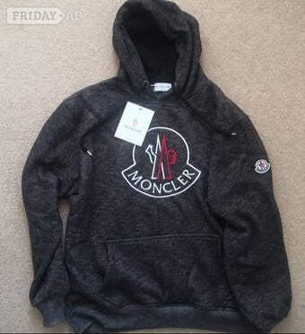 MONCLER Embroidered Hooded Cotton Sweatshirt. Brand new, unused.