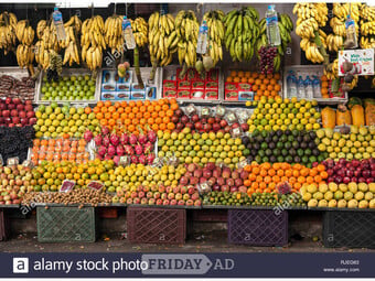 Market stall space in front of shop