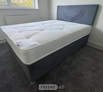 double apollo mattress with divan base and headboard 