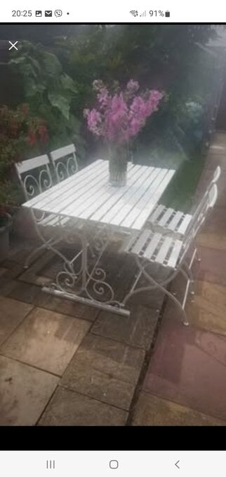 Vintage garden table and chairs 