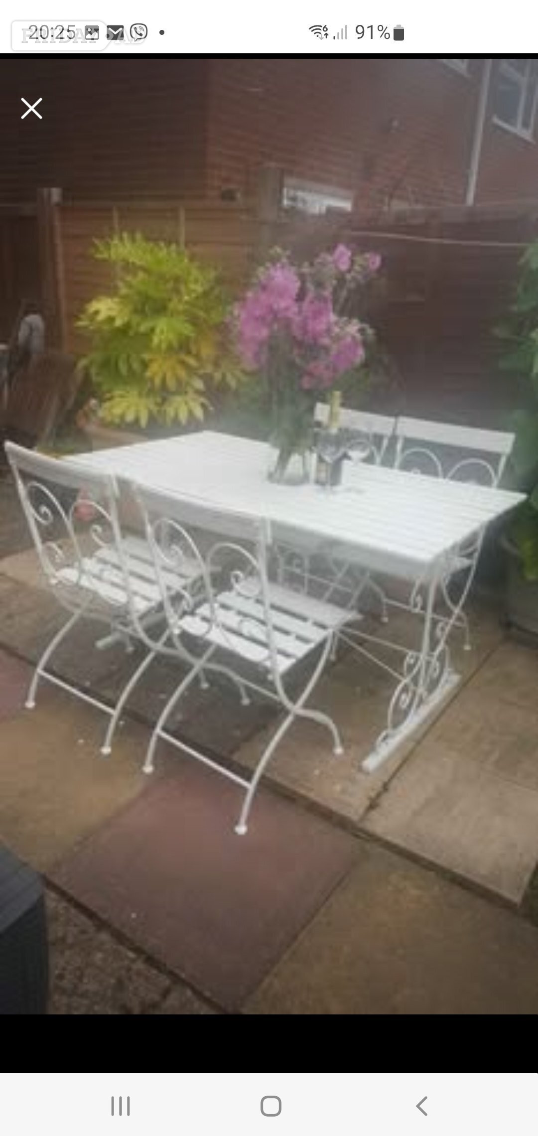 Vintage garden table and chairs 