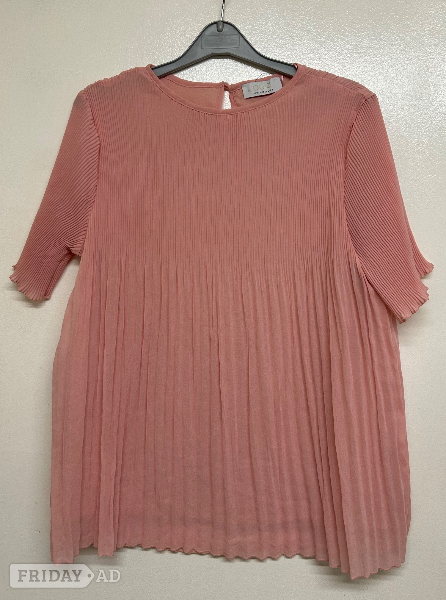 Peterborough Quiz ladies baby pink top