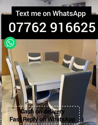 Dining Table with 4 chairs and 6 chairs