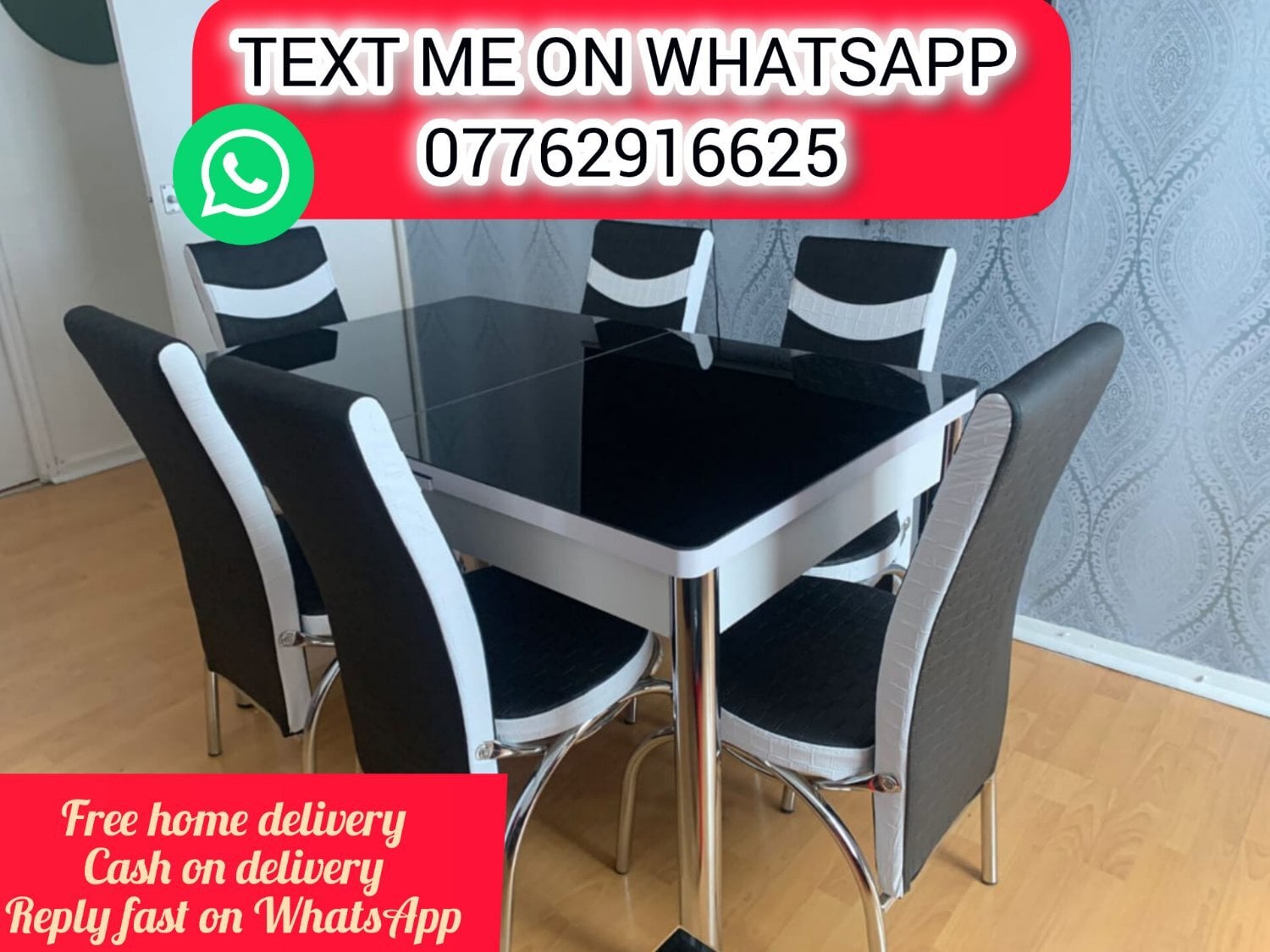 Dining Table with 4 chairs and 6 chairs