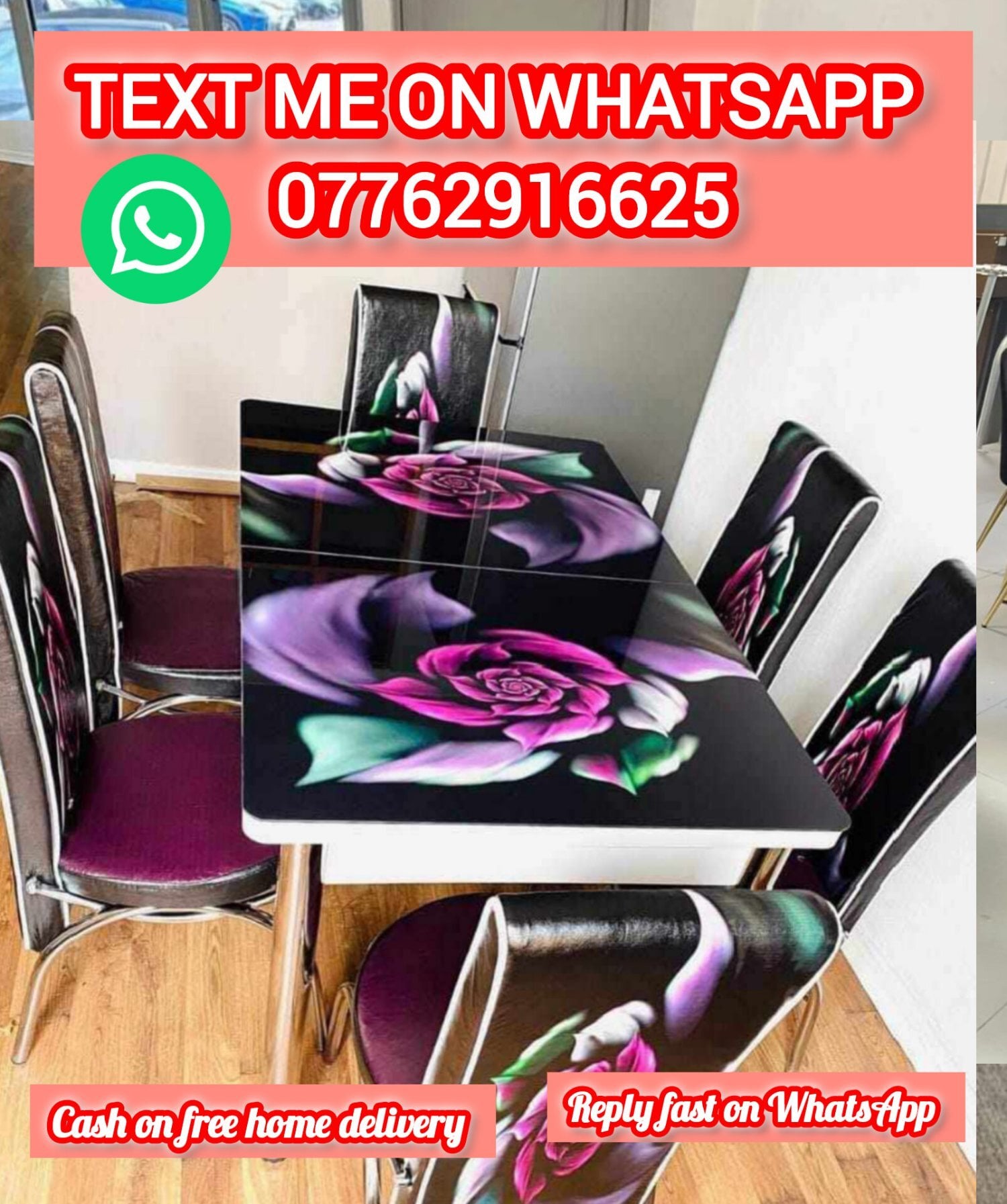 Dining Table with 4 chairs and 6 chairs - Furniture in London