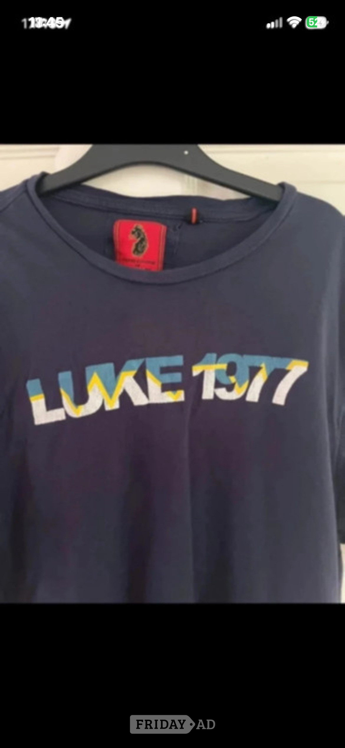 Luke 1977 navy short sleeve T-shirt in size XL