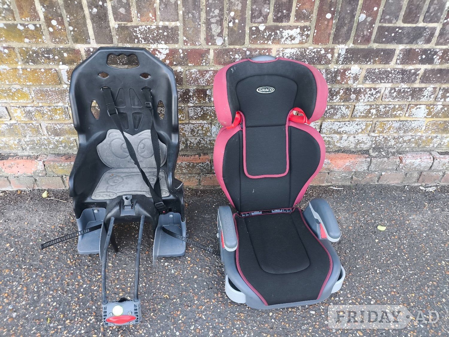 Graco car child and bicycle child seats in Worthing