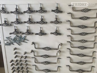 Kitchen twisted cage pewter draw and cupboard handles