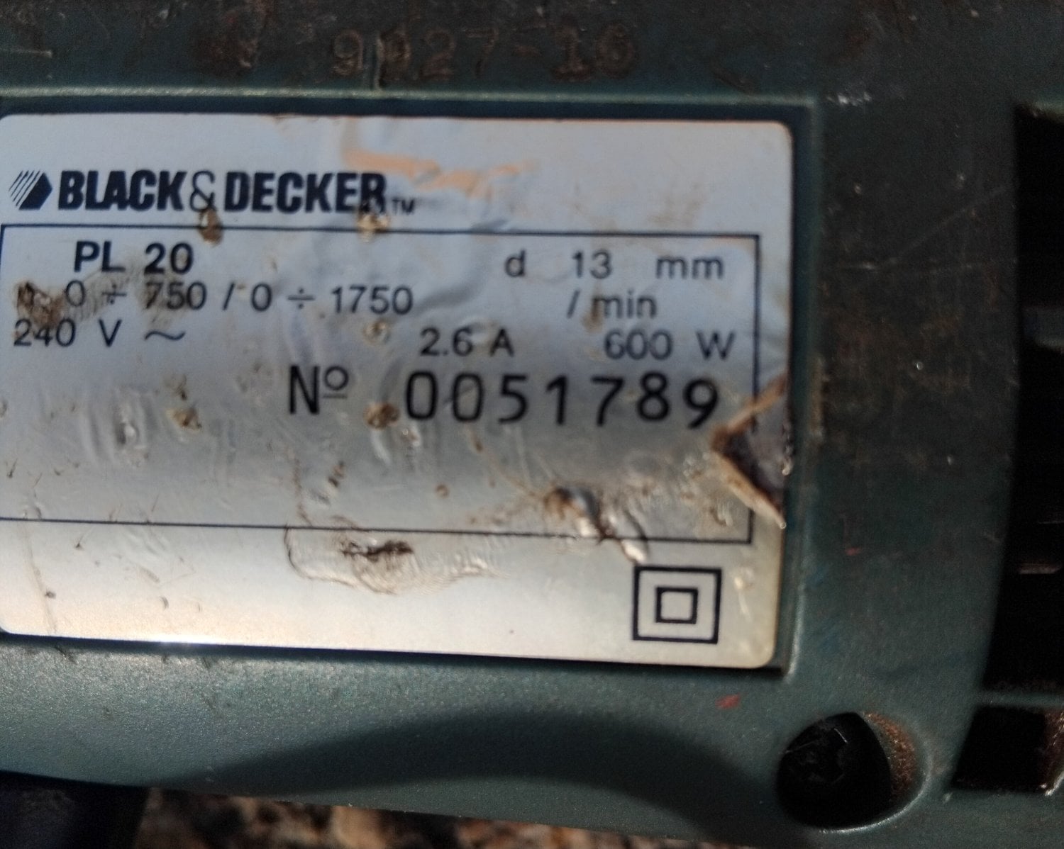 HAMMER DRILL VINTAGE BLACK DECKER  UNTESTED  - DIY in Fareham