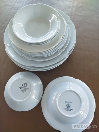 Vintage/Antique? Johnson Bros "Grey Dawn" plates and bowls