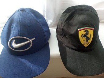 Ferrari  cap and Nike cap