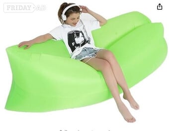 Air Filled Inflatable Lounger Nylon Fabric Bean Bag